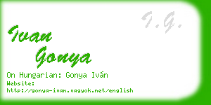 ivan gonya business card
